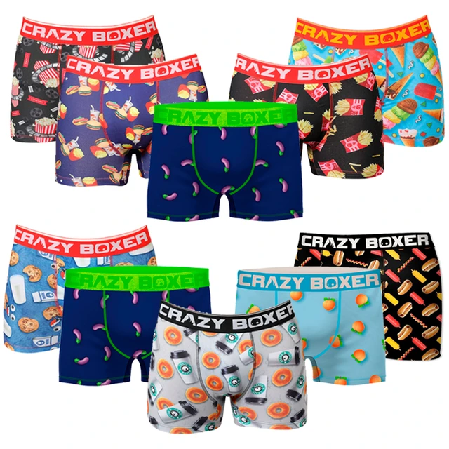 CRAZY BOXERS Pack 10 or 6 printed briefs in various models for men in  microfiber - AliExpress