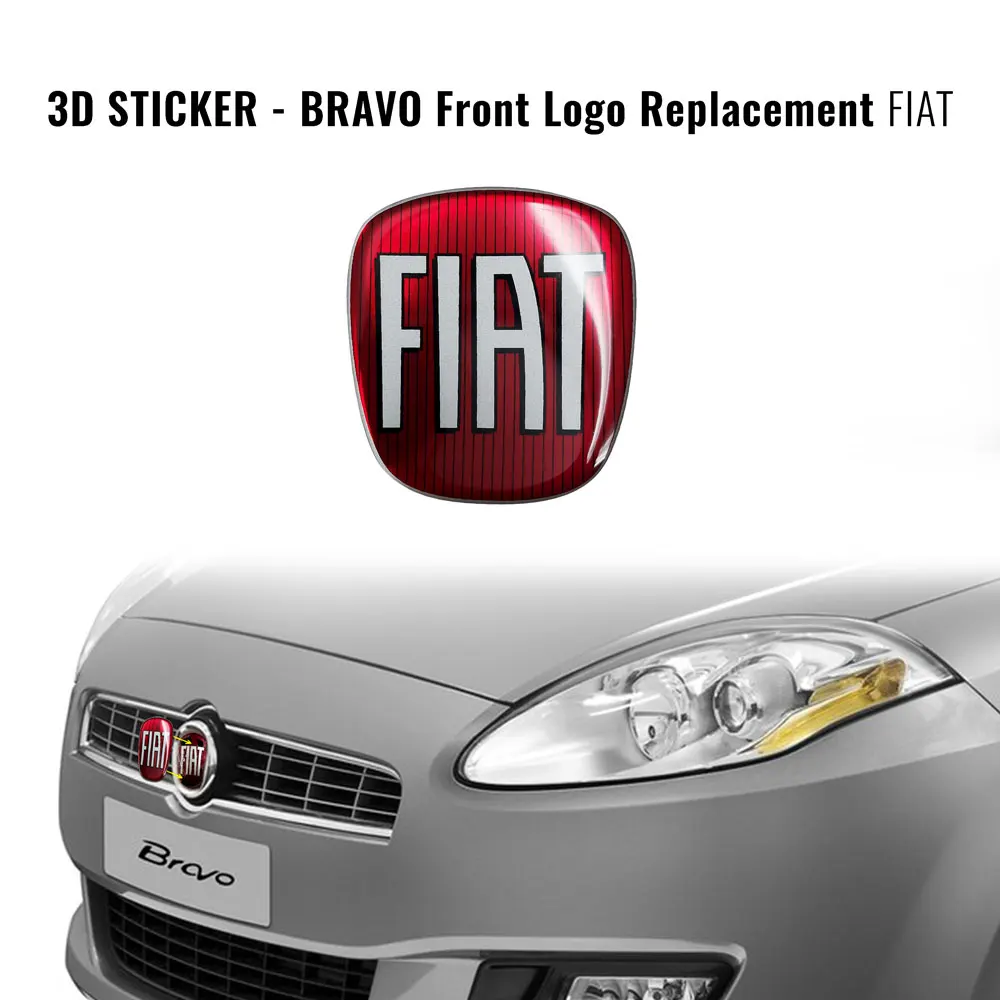 3 Stickers Logo FIAT from the 2007 resin 3D 15 mm auto remote control keys 
