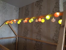 Garland-Lights String Fairy-Lights-Decoration Cotton-Ball Xmas Wedding-Party Holiday
