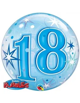 

Balloon 18 Blue Starburst Sparkle Bubble 55cm