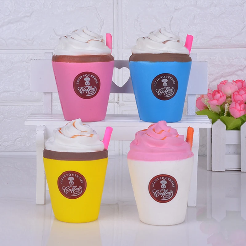 New Fashion Jumbo Slow Rising Squishy Toys Popcorn Fries Straw Cup Fast Food Stress Reliever Toys for children In Gags Toys 1PCS