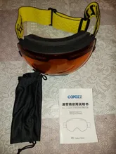 COPOZZ-Gafas de esquí profesionales para hombre y mujer, lentes de doble capa antiniebla, UV400, esquí grande, Snowboard, gafas de nieve