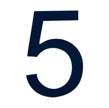 

Number 5 sign, Blue