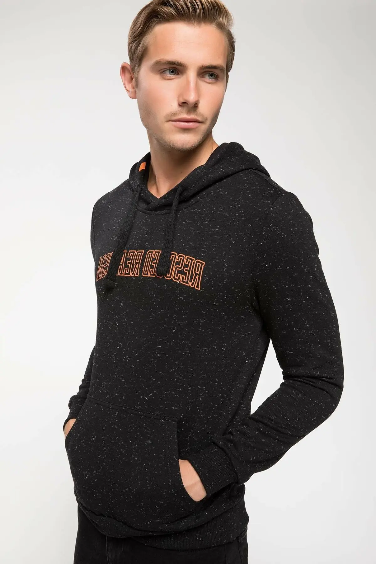 

DeFacto Men Spring Autumn Hoodies Casual Fashion Pullovers Letter Pattern Simple Pullovers Tops - J1626AZ18CW