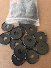 Hebilla de encuadernación con forma de corazón para encuadernación, anillo redondo de 35mm con orificio De Seta para disco, Disco de plástico, bricolaje, 30 Uds.