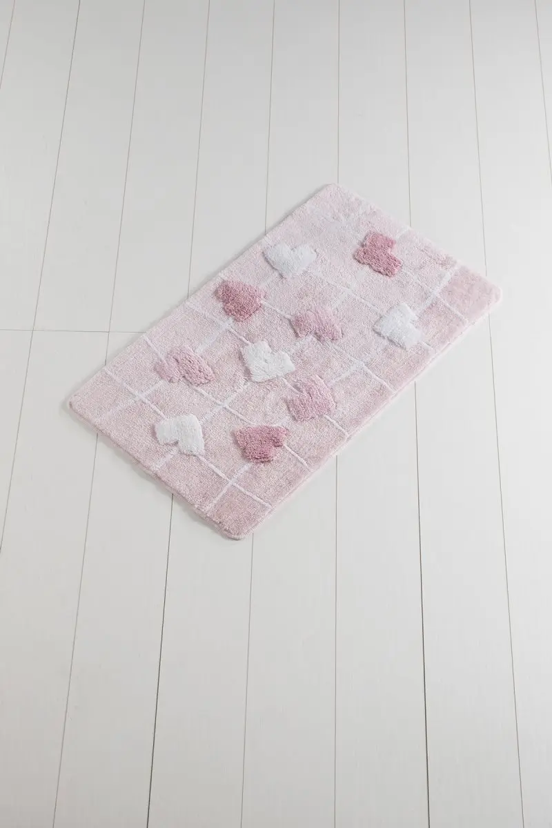 Коврик для ванной | коврик для ванной нескользящие Противоскользящие коврики My Heart розовый 60X100 см