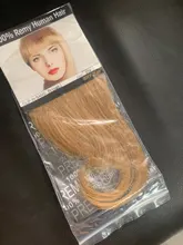 ALI BEAUTY-extensiones de cabello humano con 3 clips, mechones de pelo chino liso Remy, degradado, explosión de flequillo