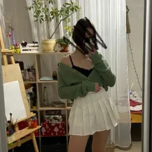 Minifalda plisada de cintura alta para mujer, Falda corta de estilo informal para estudiantes de tenis y escuela