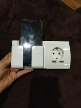 Bcsongben-enchufe electrónico de pared, toma corriente estándar de la UE con enchufe usb dual para el hogar, cargador con usb