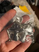 6 piezas de dijes de seta 40x29mm de bronce antiguo Chapado en plata colgantes haciendo bricolaje hecho a mano de bronce tibetano Color plata joyería