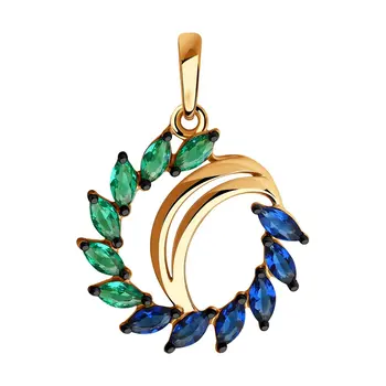 

Sokolov pendant in Gold with cubic zirconia, fashion jewelry, gold, 585, women's male, pendants for neck women