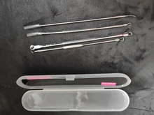 LaMilee 4 unids/set Blackhead Comedone acné grano herramienta removedor de la espinilla cuchara para herramienta para cuidado de la piel Facial agujas Facial limpiador de poros