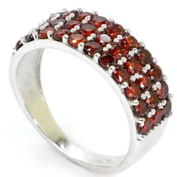 

21x7mm 3.3g Ravishing Created Garnet SheType 925 Solid Sterling Silver Rings