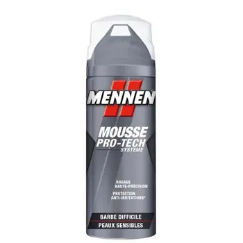

MENNEN-sensitive Skin to hard beard shaving foam Pro-Tech for men-250 ml