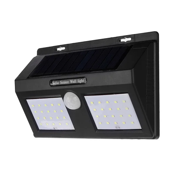 Lamp LED wall solar powered(Black