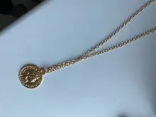 Mad-Colgante Vintage con forma de moneda para mujer, Gargantilla larga, Color dorado y plateado, joyería llamativa, regalo