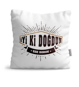

Personalized happy birthday Design White Satin Pillow-7