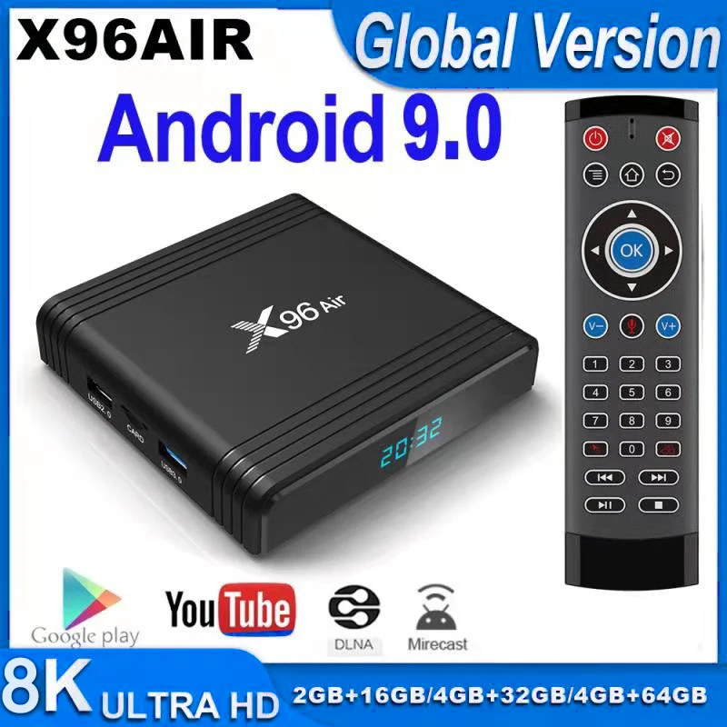 ТВ-приставка 8K Android 9 0 64 ГБ Amlogic S905X3 | Электроника