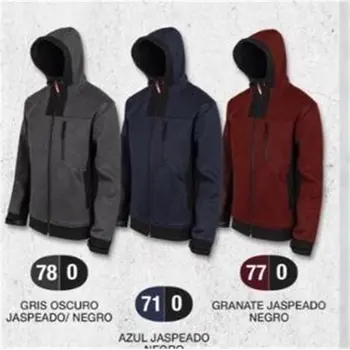 

WINDBREAKER T/ XL SOFT SHELL HOODED TWO-TONE GRAY 78-0