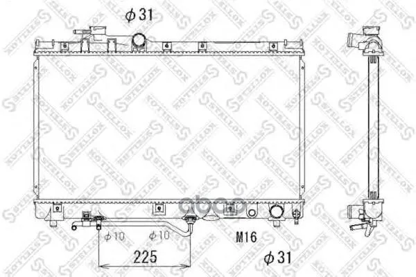 10-25150-Sx_радиатор Системы Охлаждения! Акпп Toyota Corona/Carina 2.0 St202 93-95 Stellox 1025150sx Stellox арт. 1025150SX