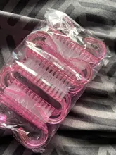 10 unids/lote cepillo de uñas acrílicas 4 Color de uñas de arte manicura pedicura de quitar el polvo de limpieza de plástico cepillos de uñas archivo conjunto de herramientas