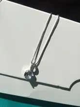 Collares de circonita AAA para mujer, de Plata de Ley 925, colgante de diamante brillante, gargantilla de compromiso, joyería fina NK068