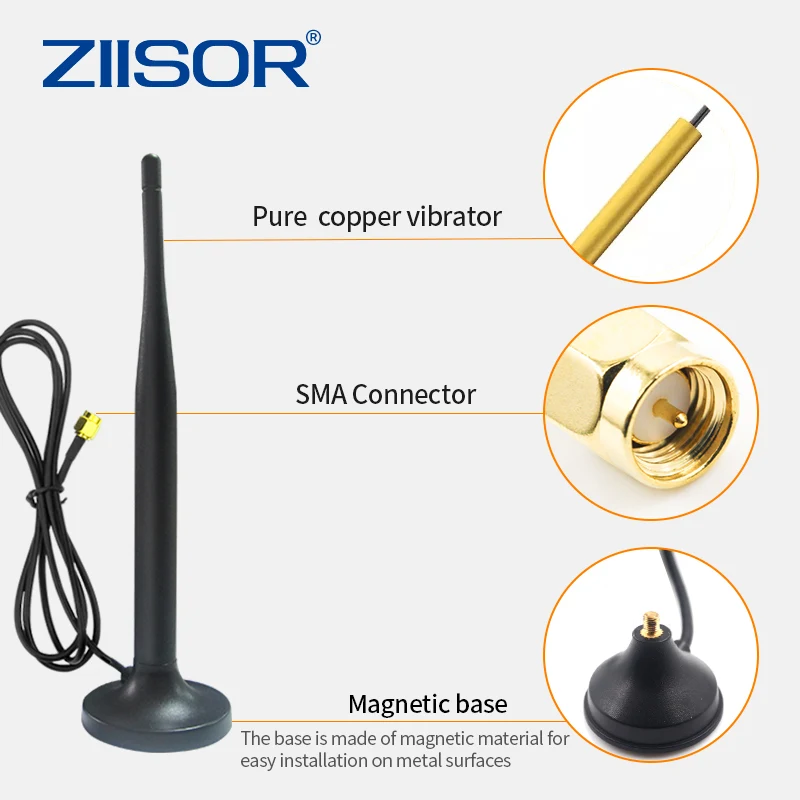 Lora Outdoor Antenna 433 MHz Integrated Waterproof SMA Male by Screw Fixing