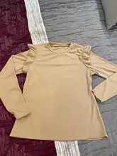 Shirts Simplee Women's Top Knit Winter Casual Fashion New Khaki Slim Solid Round-Neck