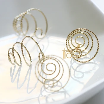 

10 Pieces Solid Raw Brass Textured Swirl Charm - 16x15mm (4379C-Q-18)