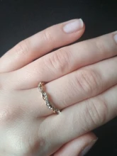 DoreenBeads-Anillo de boda con diamantes de imitación para mujer y hombre, joyería de boda, 1 pieza, nueva moda, venta al por mayor