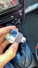 KDsafe-Kit de manos libres para coche con Bluetooth 5,0, Cargador USB Dual rápido 3.1A, transmisor FM, voltímetro Digital LCD, tarjeta TF, reproductor AUX de disco U