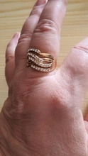 FDLK-Anillo de aleación de lujo para mujer, con incrustaciones, regalo de joyería