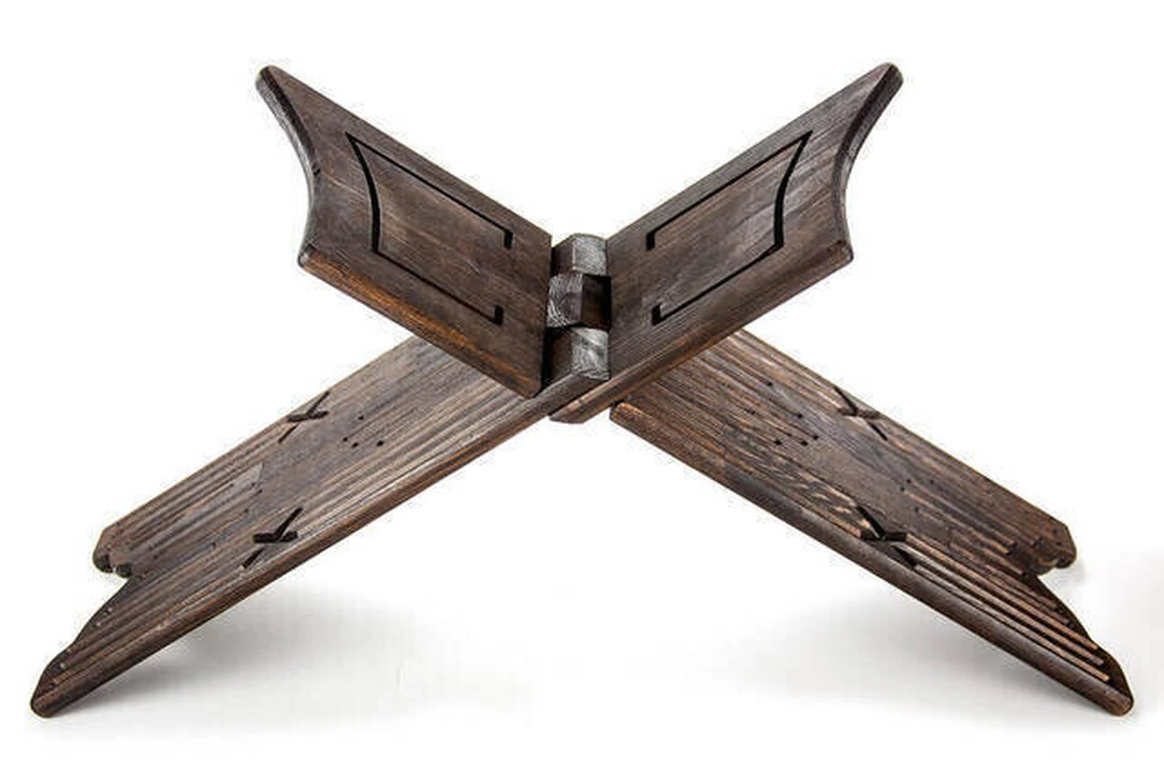 Lecterns Bookend Stand Eid Mubarak Wooden Quran Koran Bible Hollow