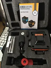 HILDA-Nivel láser, herramienta de nivelación de 12/16 líneas, 3/4D, nivelado automático, 360 Cruz Horizontal y Vertical, láser verde de gran potencia