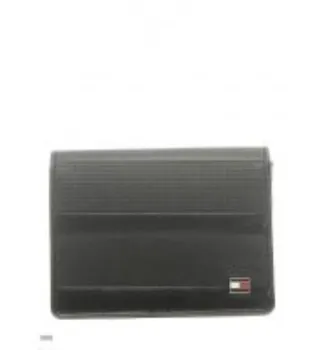

TOMMY TRIPLE EMBOSS FOLDABLE CC & ID HOLDER black wallet men