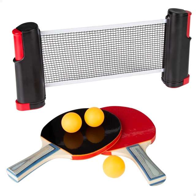 Pack ping pong with 2 rackets, net and balls Aktive, shovel ping