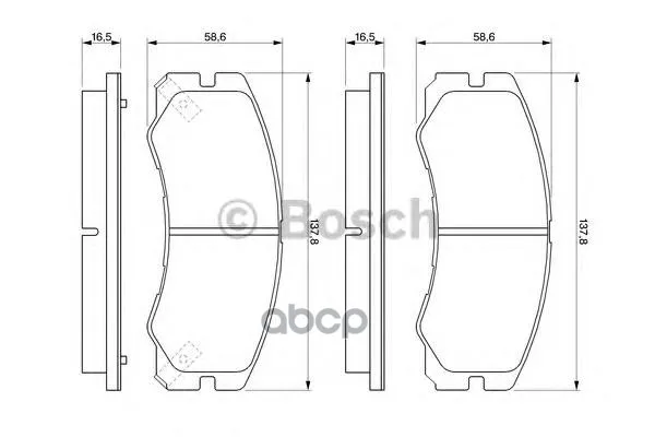 Колодки Тормозные Дисковые Opel Frontera/Monterey 91-98 Передние Bosch арт. 0986424366