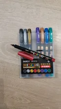 Juego de 8 bolígrafos metalúrgicos de color, rotuladores artísticos, marcadores de escritura, papelería, papelería, útiles escolares y de caligrafía