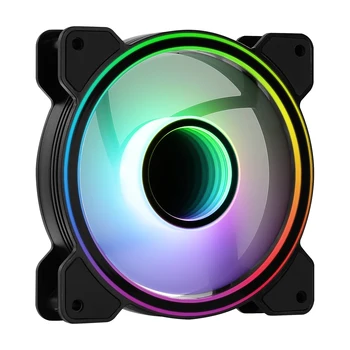 

Aerocool MIRAGE12, PC fan 120mm RGB Infinity Mirror, 6-Pin, hydraulic bracket, silent, Black