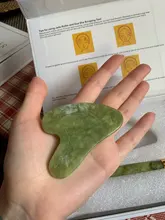 Gua Sha-Rodillo de Jade Natural, masajeador de cara delgada, herramientas de elevación, piedra verde, antiedad, arrugas, belleza de la piel, conjunto de cuidado