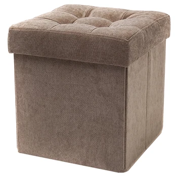 

Ottoman Folding Beige Micro-corduroy beige ottoman seat pattern cover soft lining