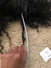 LUFFY-Peluca de cabello humano rizado sin pegamento para mujeres negras, hecha a máquina con flequillo, pelo brasileño Remy con densidad de 200%