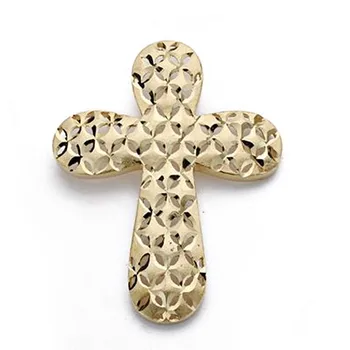 

Cross Pendant 18k gold carved 39mm. Rounded woman