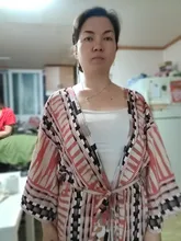 100% de algodón estampado para mujer, Vestido tipo Kimono elegante con cinturón propio, Túnica de talla grande para playa, Q1228