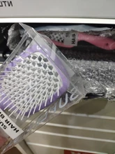 Peines con cojín de aire Dientes anchos para mujer, peine para masaje del cuero cabelludo, cepillo para el pelo, herramienta de peluquería para salón en casa, novedad