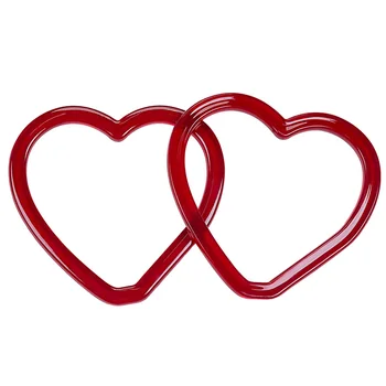 

15cm x 14cm tote bag plastic handle, One Pair, unique red heart style resin acrylic obag purse frame handles wholesale bag parts