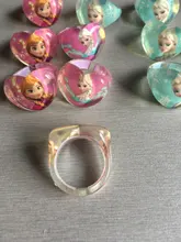 Finger-Rings Party-Costume Frozen Gifts Acrylic Elsa Birthday Anna Princess Kids Disney