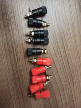 Nut Jack-Connector Banana-Socket Binding-Post Nickel-Plated Black 10pcs for 4mm Red Professional