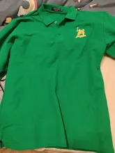 Polo de algodón con 100% de parche 3D para hombre, camiseta informal de manga larga, Tops de nueva llegada, 2020