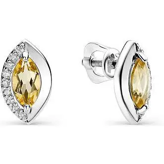 

Alcor earrings with cubic zirconia and citrine Silver